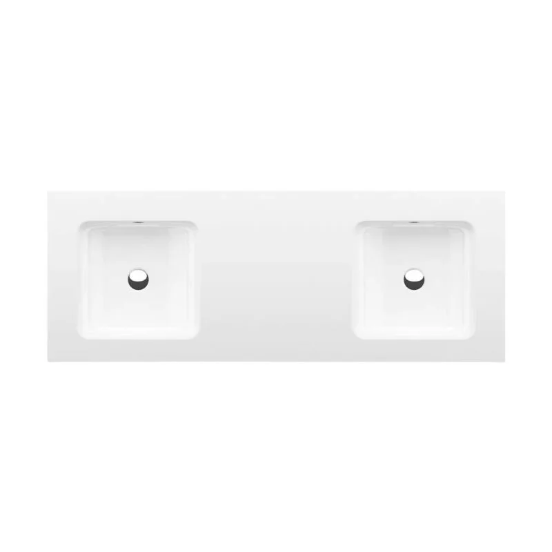 BetteOne Lavabo sin agujero sobre encimera 1400 x 530 mm Blanco