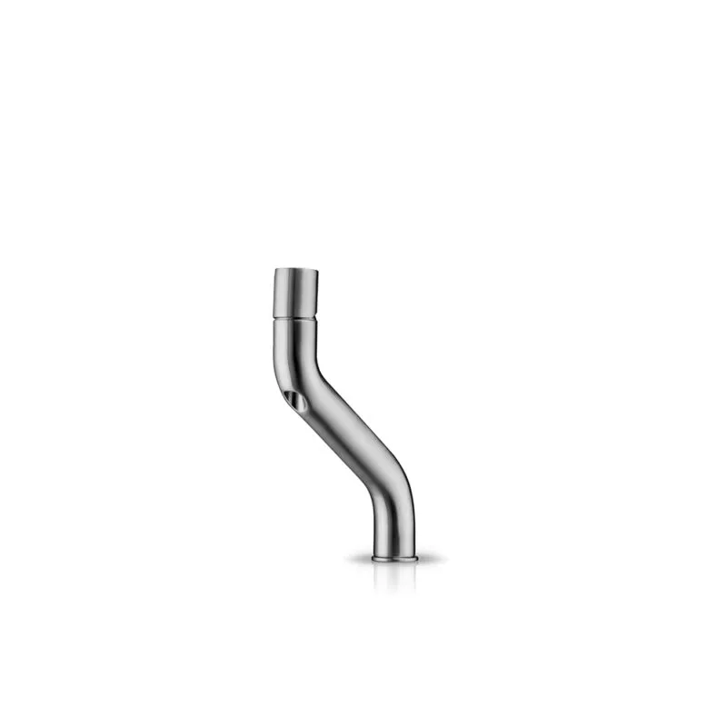 Flow basin mixer low Inox Cepillado