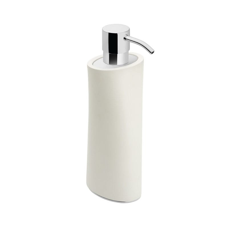Belle dosificador de encimera Blanco Mate-Cromo