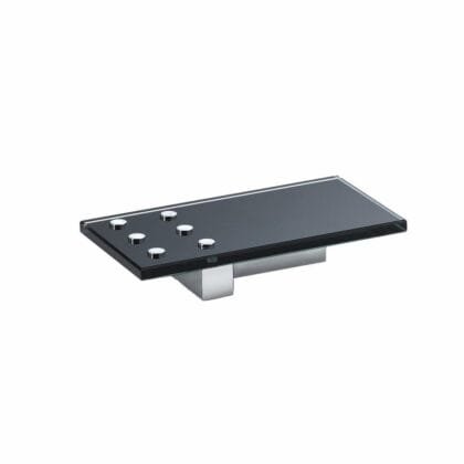 Urban jabonera de encimera Cromo repisa cristal Negro