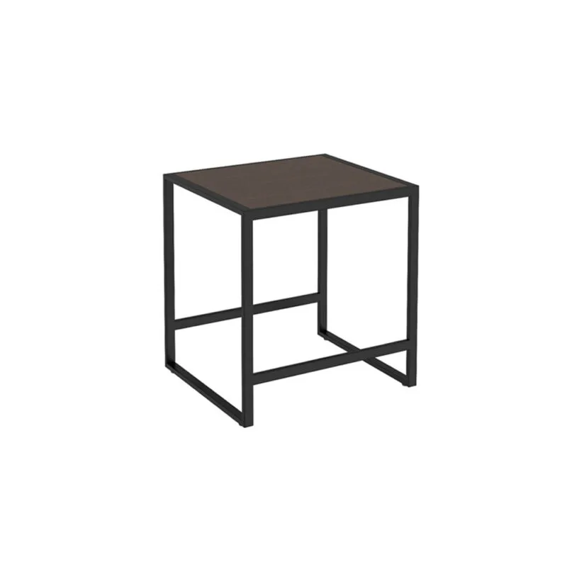 The Grid Taburete Negro Mate/Roble Obscuro