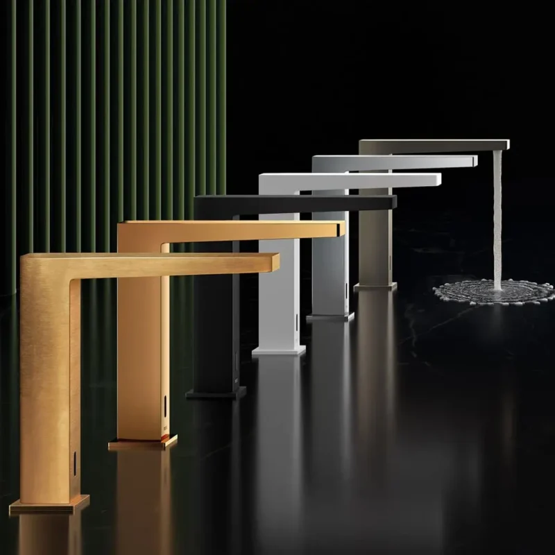 Grifo electrónico de 1 agua para lavabo con sensor de infrarrojos