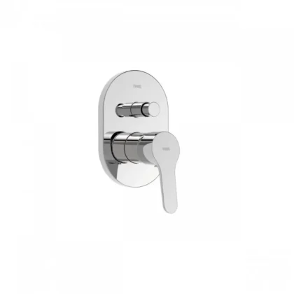 Base-Tres Grifo monomando empotrado de 2 vías para ducha Cromo
