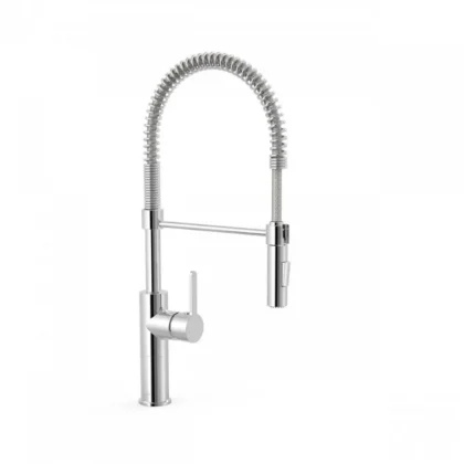Grifo monomando con ducha extraíble con 2 tipos de chorro para cocina industrial Cromo