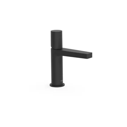 Project-Tres Grifo monomando con volante para lavabo Negro Mate