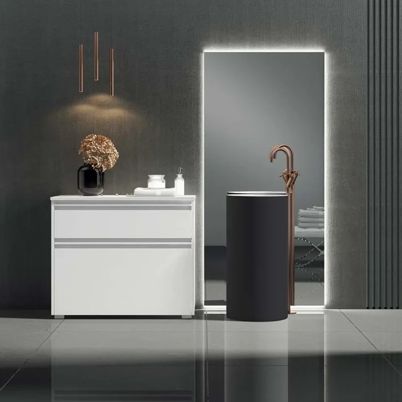 BALOON Lavabo totem Solid Surface desagüe a suelo - Image 2