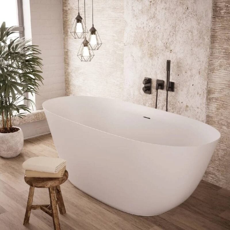 Borealis bañera cristalplant 1800 mm con rebosadero Blanco Mate - Image 3
