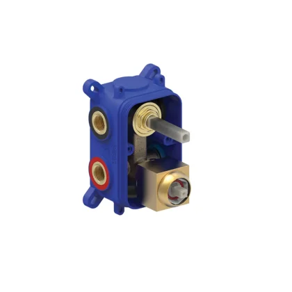 Rapid-Box Caja empotrada de 2 vías con grifo monomando para ducha y bañera (Slim) - Oro Mate 24K