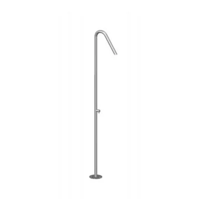 Twiggy Columna ducha para exterior con monomando rociador chorro aireado Inox Brillo