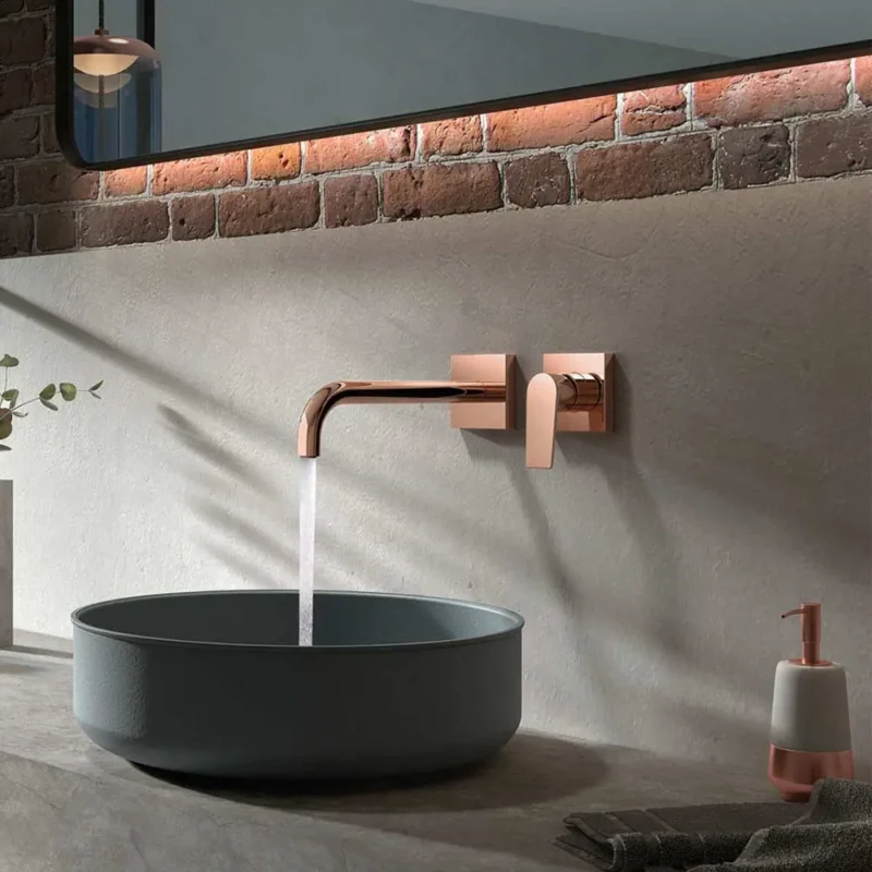 Project-Tres grifo monomando empotrado para lavabo caño 240 mm - Image 4