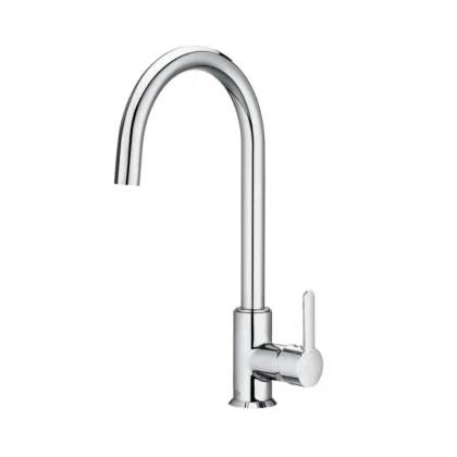 Mencia Mezclador monomando para cocina con caño giratorio Cold Start Cromo