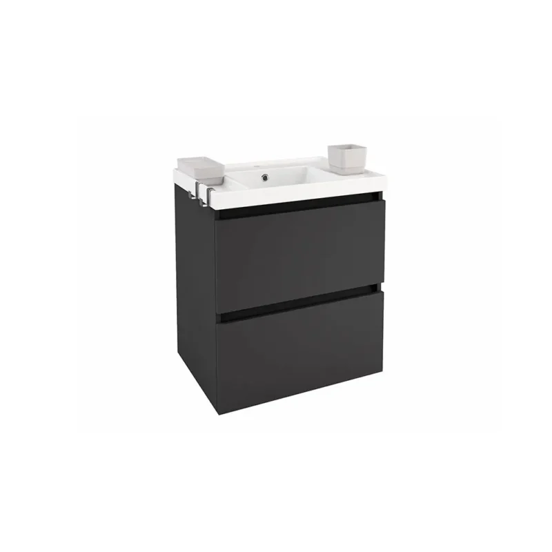 B-box mueble 2 cajones con lavabo integrado 600 mm - Image 2