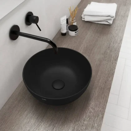 T-Edge Lavabo circular de porcelana de sobre encimera