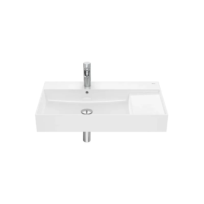 Inspira Lavabo de Fineceramic mural o de sobremueble cubeta izquierda Blanco