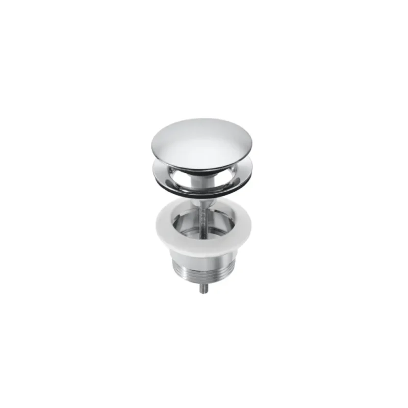Aqua Desagüe para lavabo o bidé con tapón fijo abierto Cromo - Image 2