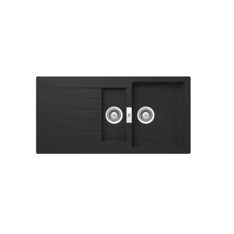 Oslo Fregadero reversible de 2 cubetas de Quarzex - Image 2