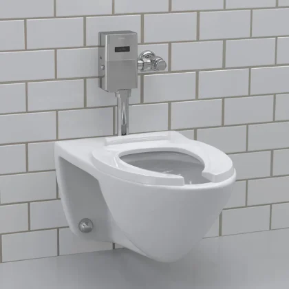 Inodoro comercial de ultra alta eficiencia taza alargada Blanco Algodón