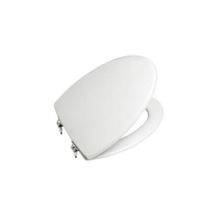 Georgia Asiento y tapa para inodoro bisagras Inox Blanco