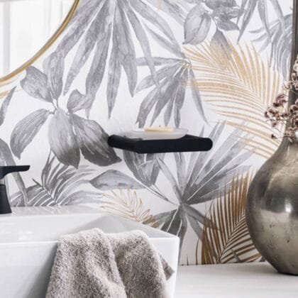 Ergos soporte jabonera de pared para baño con sistema de instalación dual