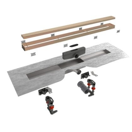 Modulo TAF Zero+ acero inoxidable cepillado Cyprum rejilla y marco