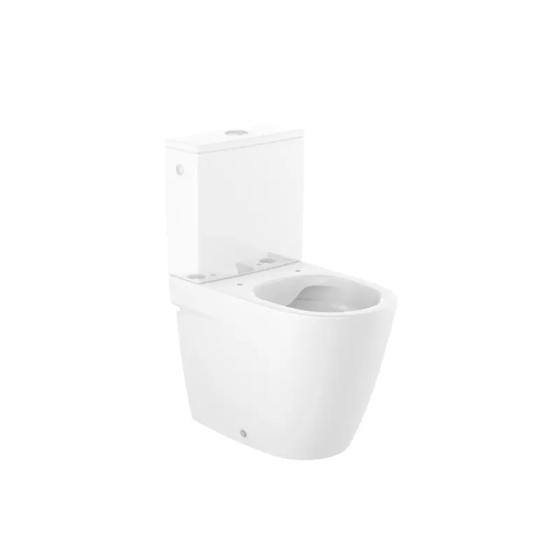 Ona Taza Rimless adosada a pared compacta con salida dual