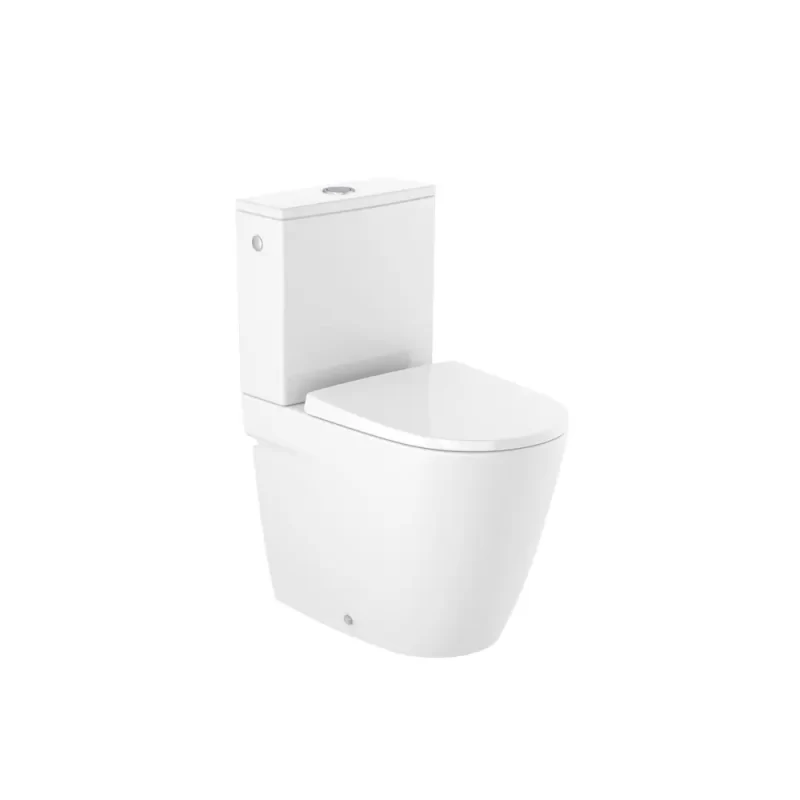 Ona Taza Rimless adosada a pared compacta con salida dual - Image 3