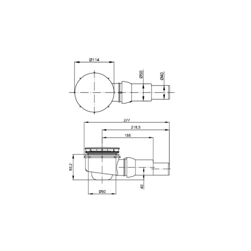 BetteCompact Desagüe lateral 0.6 l/s Cromo - Image 2