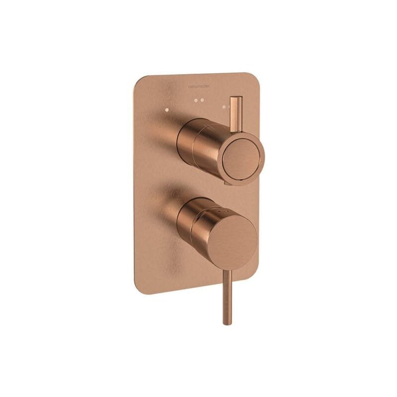 Odisea Monomando de ducha empotrado 3 vías con placa metálica