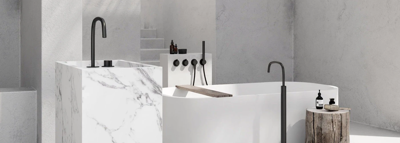 grifería de lavabo, tina de cuarzo